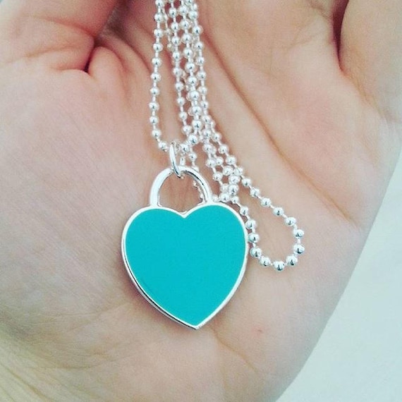 tiffany green heart necklace