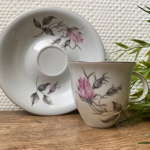 Set of 4, Cup and saucer, brand EPIAG: VINTAGE CZECHOSLOVAKIAN