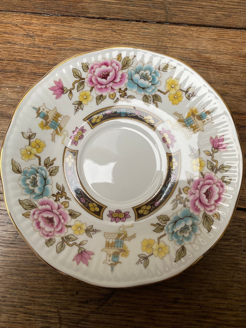 Cup and Saucer Queens Rosina Fine Bone China Made in Etsy