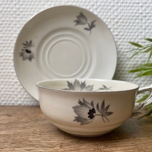 Ensemble de 2, tasse et soucoupe, vintage