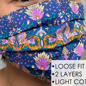 Cotton face mask - face mask - Light and easy breathable - India pattern face mask -