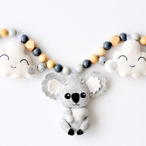 Stroller chain &quot;Koala&quot;, Stroller chain from 100% wool felt
