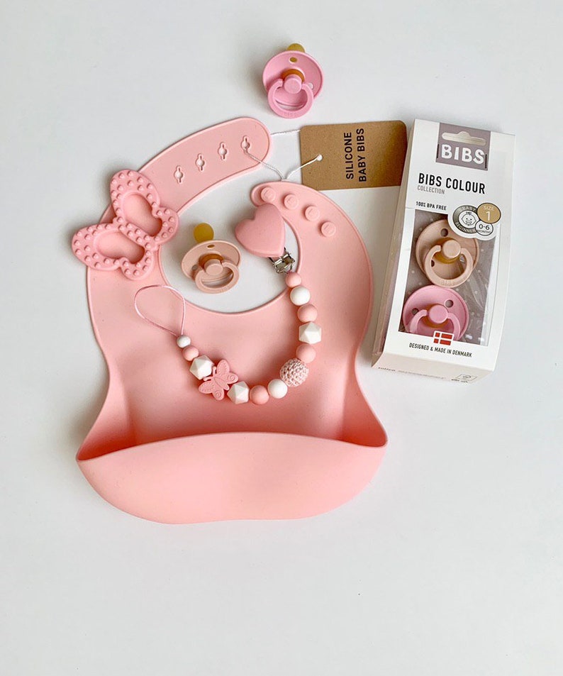 BIBS Dummy Bibs Pacifier Pacifier Holder for Baby Etsy