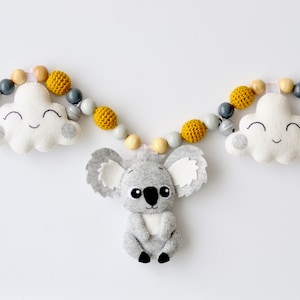 Stroller chain &quot;Koala&quot;, Stroller chain from 100% wool felt