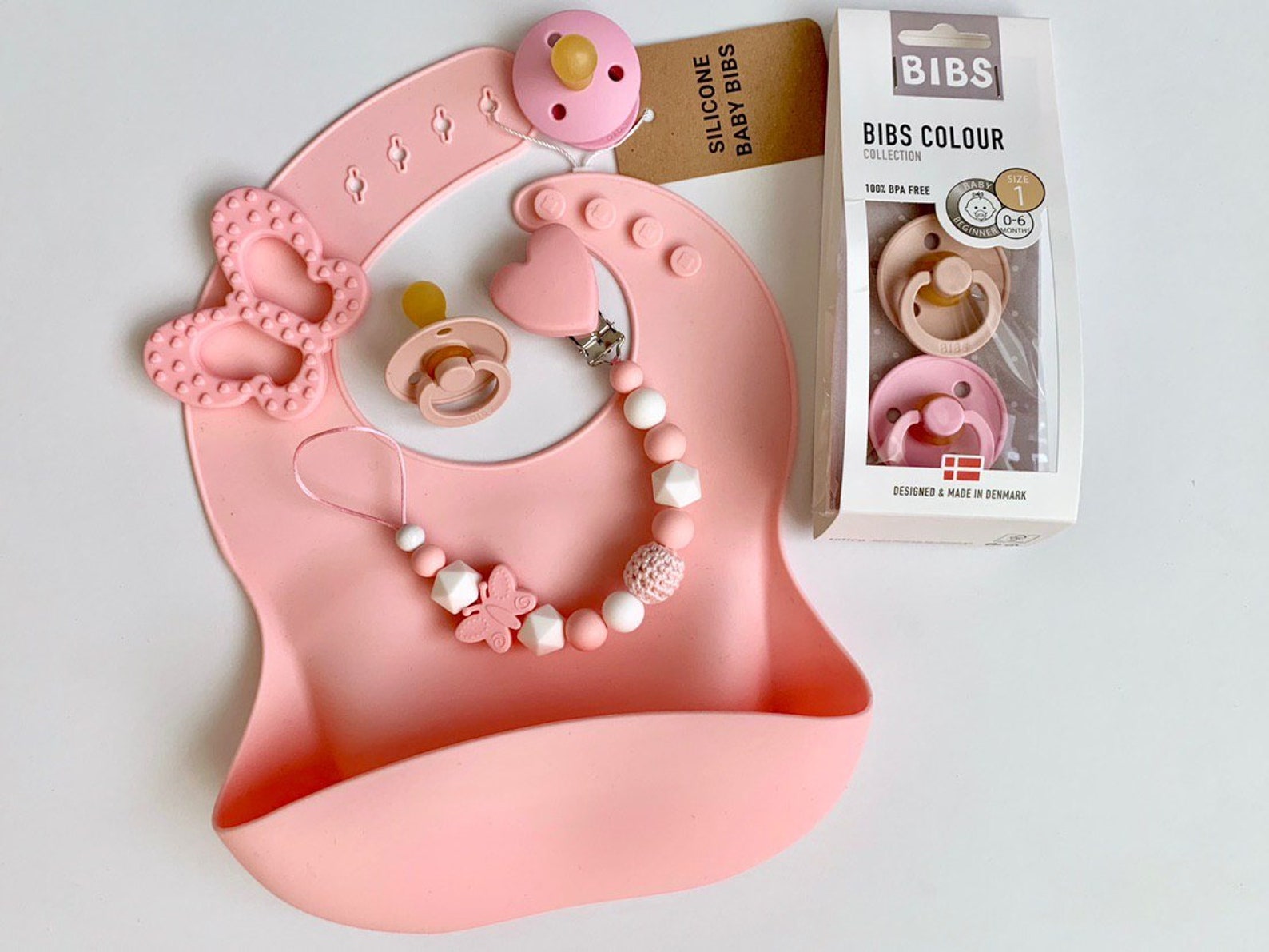 BIBS Dummy Bibs Pacifier Pacifier Holder for Baby Etsy