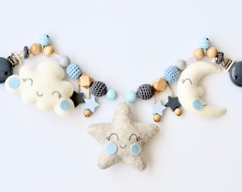 Stroller chain "Cloud", Pacifier chain for baby