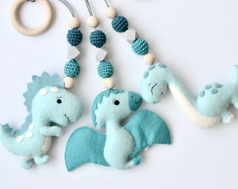 Vilt speelspeelgoed set, kinderdagverblijf accessoire, baby shower cadeau idee, hangend vilt speelgoed