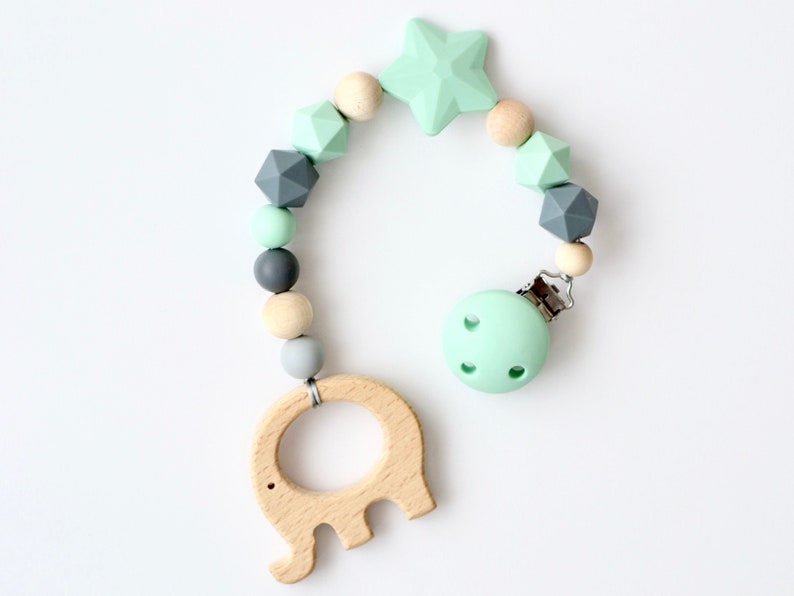 Baby Newborn Gift Pacifier Clip Elephant Dummy clip