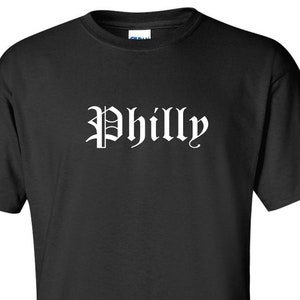 Philly T-Shirt Philadelphia Old English Swag Hometown Shirt Short Sleeve Tee Hip Hop Tees Shirts