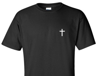 Christian Cross T-Shirt Jesus Christian God Church Christianity Faith Gift Sleeve Unisex Tee