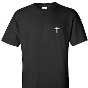 Christian Cross T-Shirt Jesus Christian Church Christianity Faith Gift Sleeve Unisex Tee
