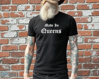 Queens New York T-Shirt NYC Tees, Old English Tee Unisex Shirt