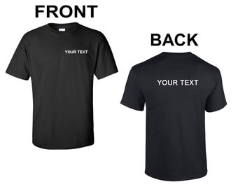 personalised t shirt front and back
