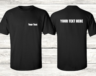 Custom Front & Back Print T-Shirt: Personalized Unisex Tee