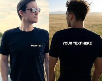Custom Front & Back T-Shirt: Personalized Unisex Tee Shirt