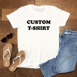 Custom Text T-Shirt: Personalized Unisex Soft Cotton Tee