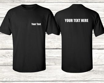 Custom Front & Back Print T-Shirt: Personalized Unisex Tee