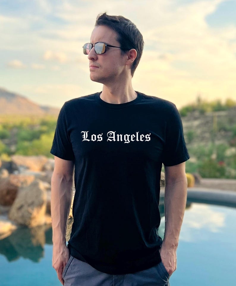 Los Angeles T-Shirt: Old English Cali Tee, SoCal Native Gift image 1