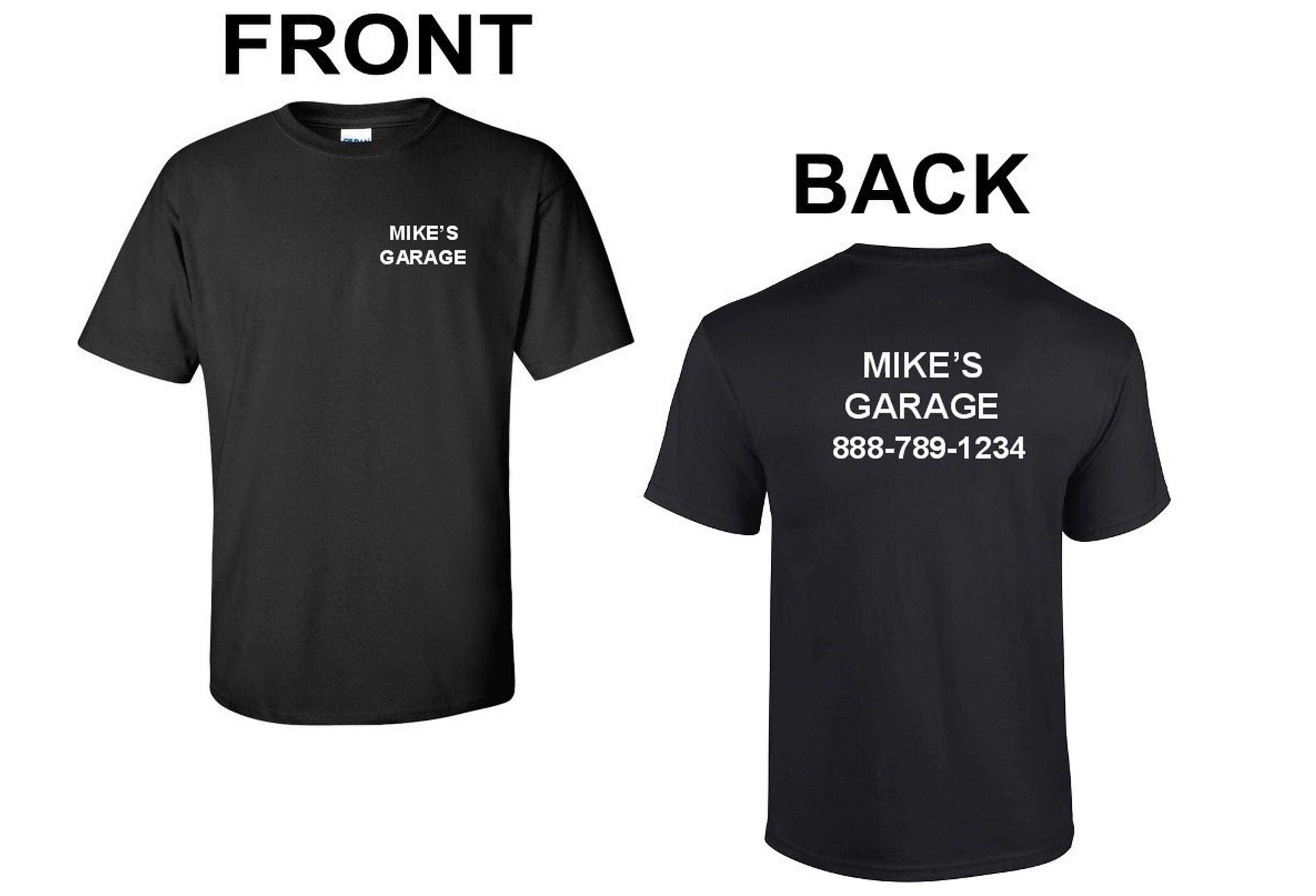 Custom t shirts front and back hotsell