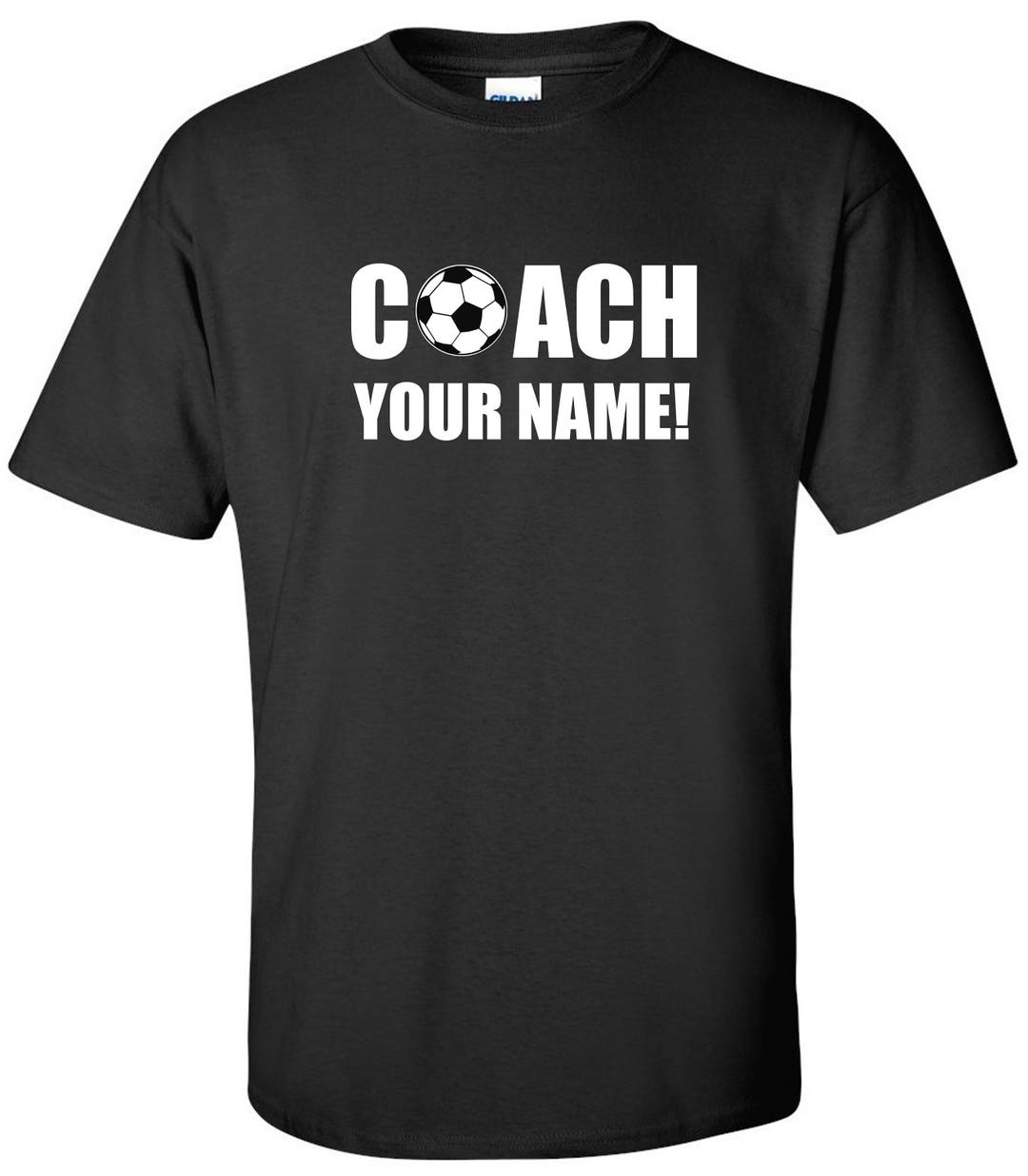 Custom Soccer Coach T-shirt Soccer Dad Mom Customized Personalized Shirt  Short Sleeve Tee 