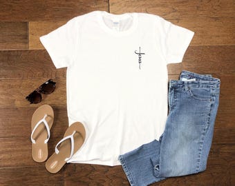 Jesus Cross T-Shirt Church Jesus Church Christianity Believer Tee Shirt