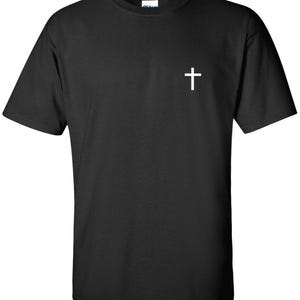 Front & Back Bible Verse T-Shirt Be Still Psalm 46:10 Jesus Christian Cross Church Christianity Gift Faith Shirt Unisex Tee