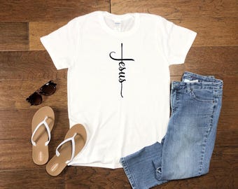 Jesus Cross T-Shirt Church Jesus Church Christianity Faith Tee Shirt