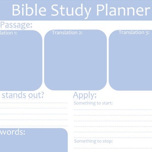 Bible Study Pages