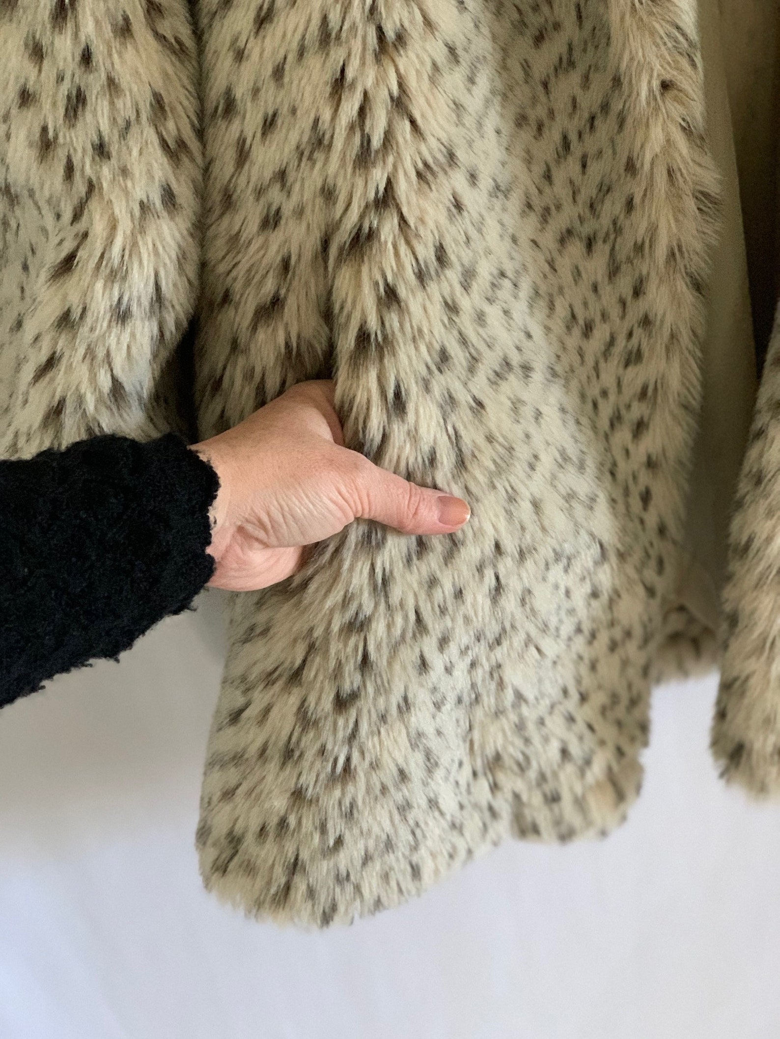 Vintage Leopard Print Faux Fur Coat Snow Leopard Animal Print | Etsy