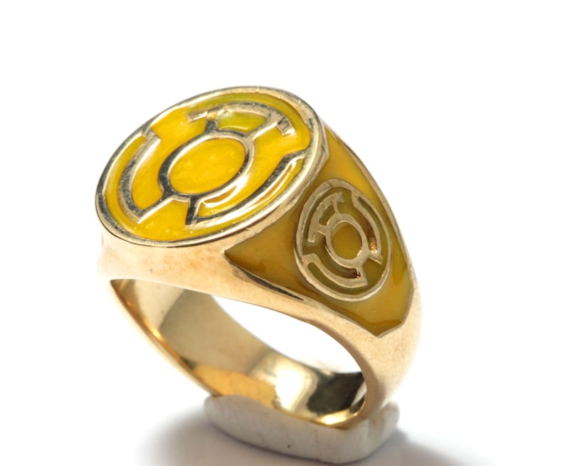 Yellow Lantern Ring Yellow Replica Brass Yellow Lantern Ring Etsy