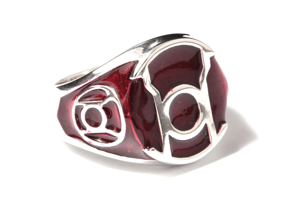 Red lantern ringSilver Red lantern ring Red Enamel 925 Etsy