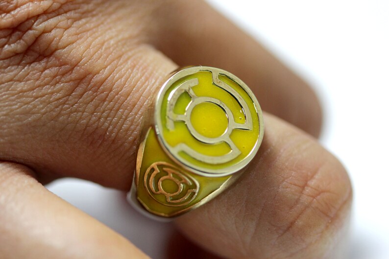 Yellow Lantern Ring Yellow Replica Brass Yellow Lantern Ring Etsy