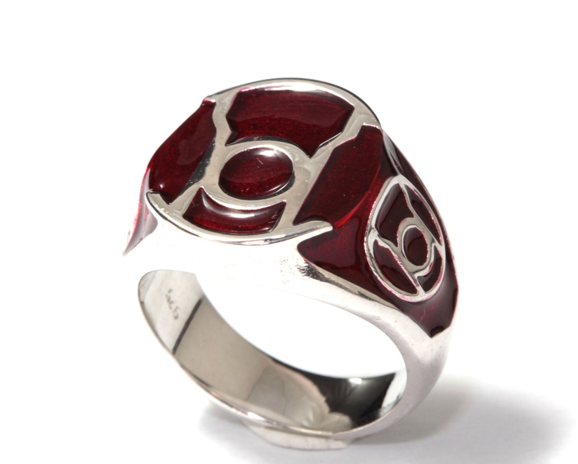 Red lantern ringSilver Red lantern ring Red Enamel 925 Etsy