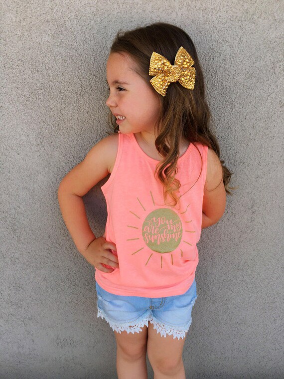 Sunshine tank summer tank little girl tank beach tank top Etsy