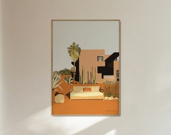 Morocco Giclée Print | Fellah Hotel Marrakech art illustration | Poster print