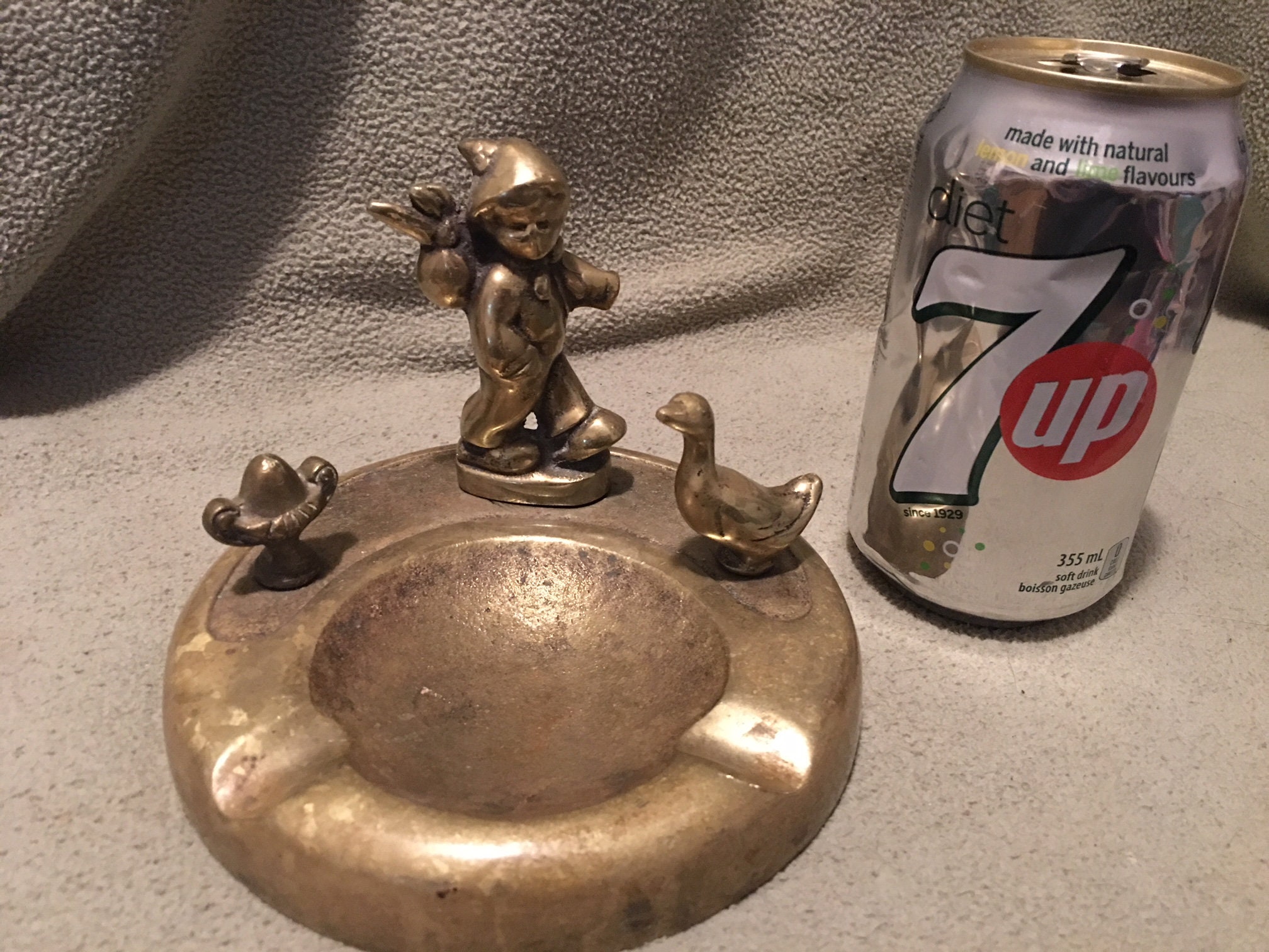 Solid bronze antique ashtray Etsy