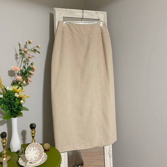 Escada Margaret Ley 1990s Faux Wrap Skirt