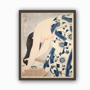 Japan Art, Washing the Hair, Ito Shinsui Print Ukiyo-e Poster Japan Wall Art Shinsui Poster Japanese Wall Art, Bathroom Print