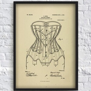 May include: A black and white line drawing of a corset patent, showing the design of the garment. The patent number is 833,300 and the patent date is October 2, 1906. The inventor is D. Kopf.
