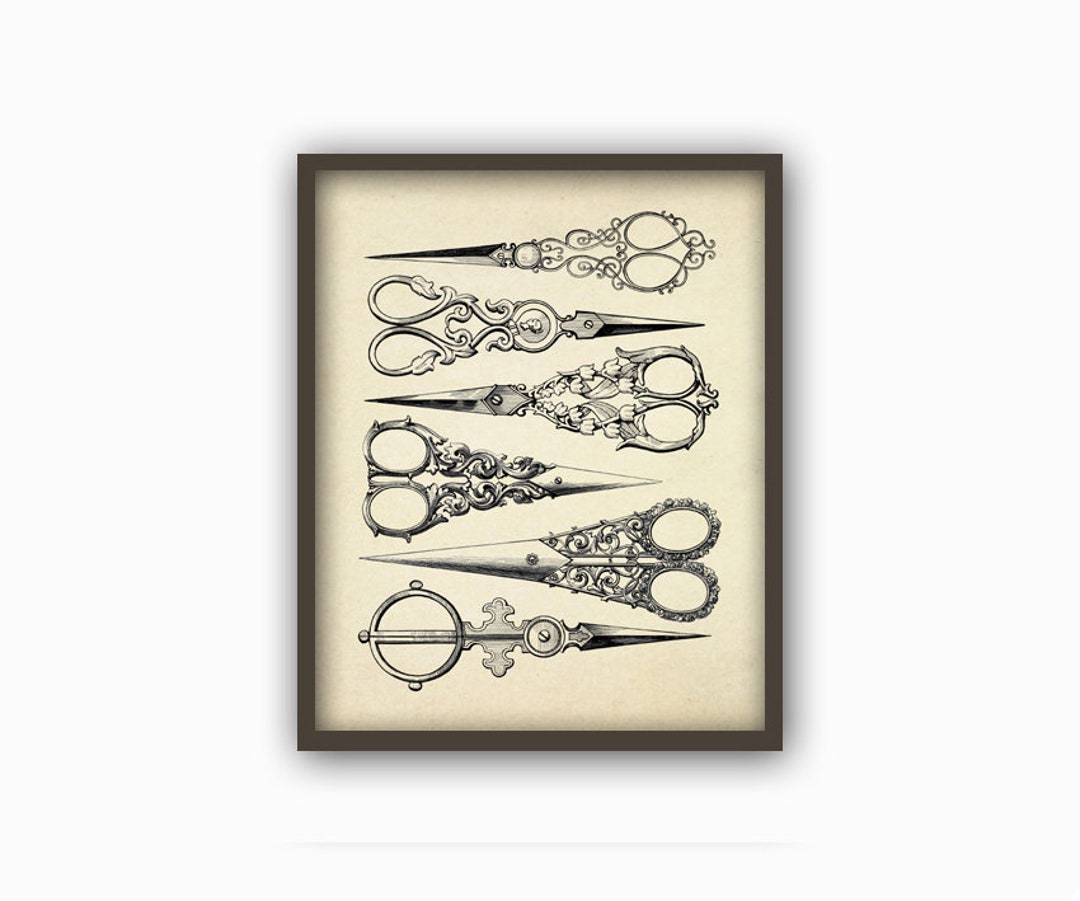 Scissors Print Scissors Wall Art Decor Scissor Poster Etsy