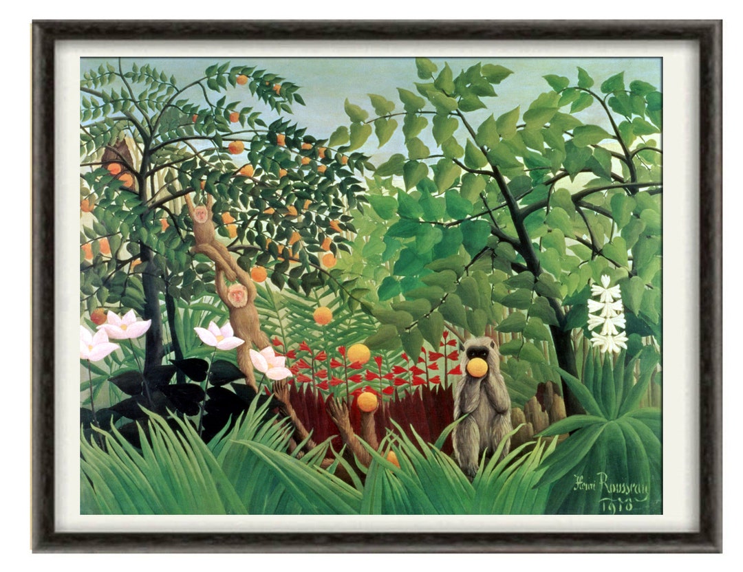 Henri Rousseau Paysage exotique Impression Reproduction Peinture Grand  Format Papier Affiche Murale -  France