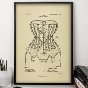 May include: A black and white line drawing of a corset design patent. The patent number is 832,500 and the patent date is October 2, 1900. The patent is for a "D. Kope Apparel Corset".