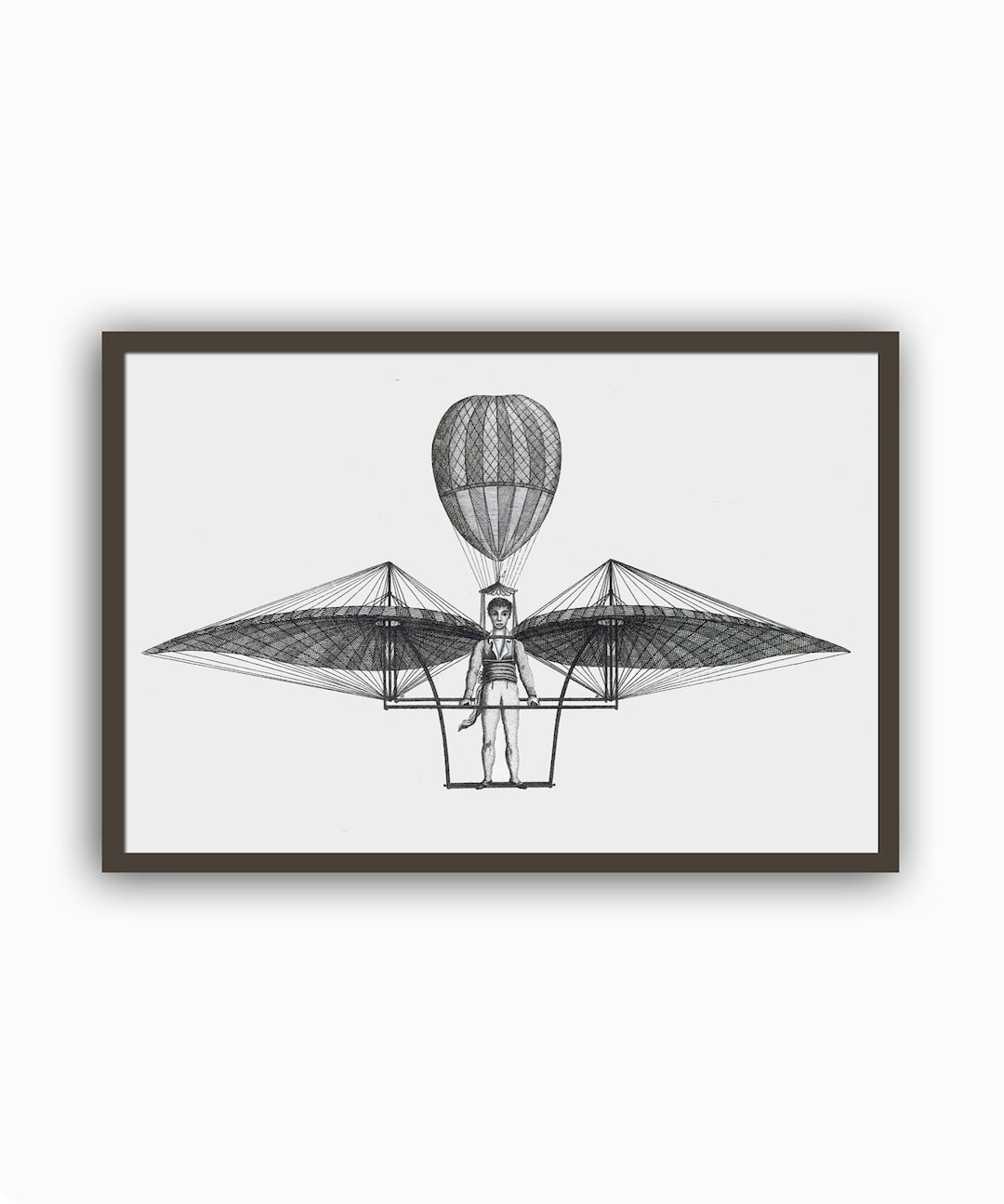 Early Flying Machine Print, History of Aviation, Wall Art Decor ...