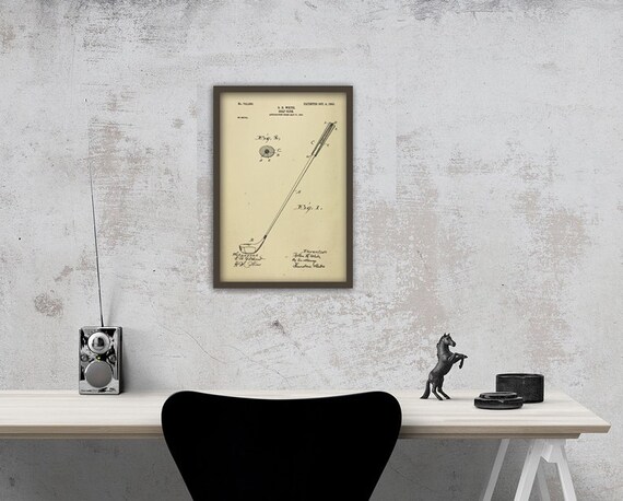 Golf Club Patent Print Office Decor Golf Wall Art Poster Etsy