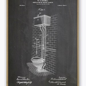 May include: Black and white patent drawing of a toilet with a tank and plumbing system. The drawing is labeled "Fig. 1" and "No. 685,493. Patented Oct. 29, 1901. W. H. STILWELL. VENTILATION OF WATER CLOSETS. (Application filed Feb. 10, 1900.) 2 Sheets-Sheet 1."