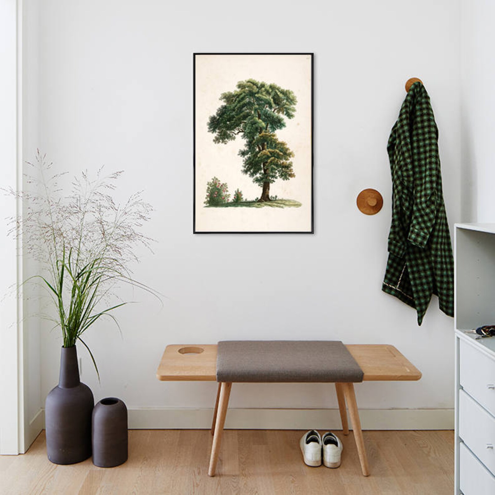 Oak Tree Print Botanical Home Decor Tree Wall Art Oak Tree Etsy