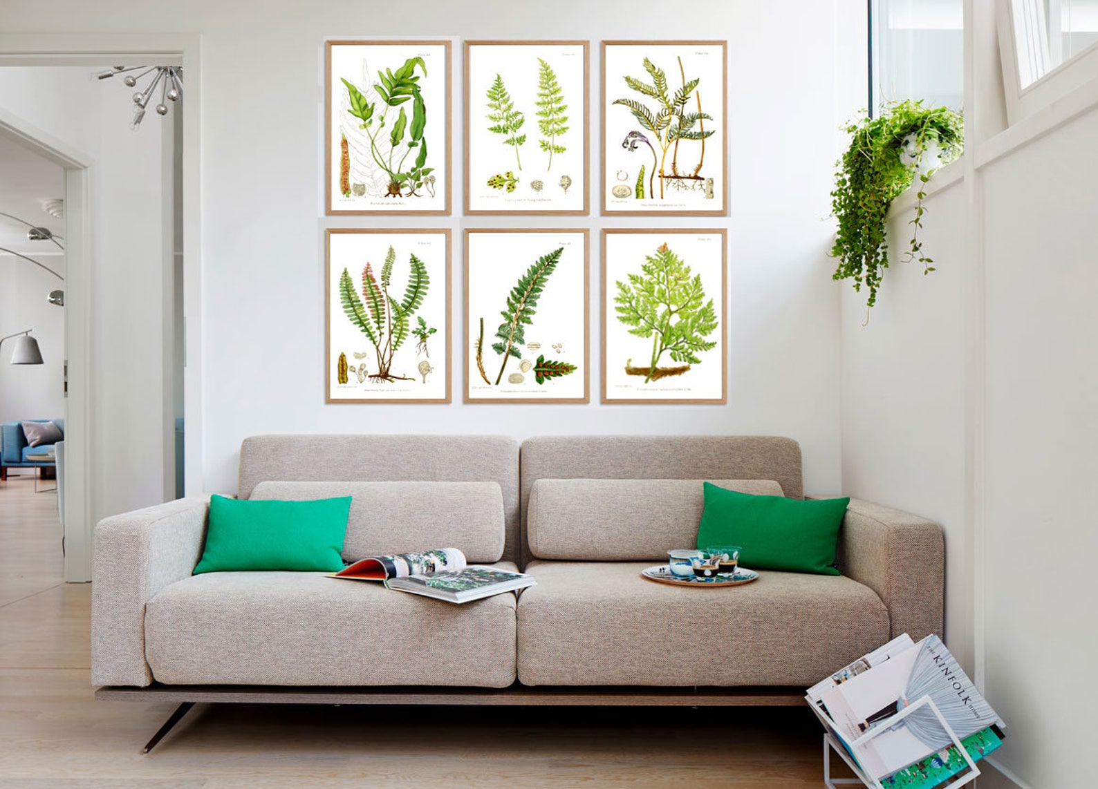 watercolour-fern-print-set-green-plant-print-botanical-leaves-poster
