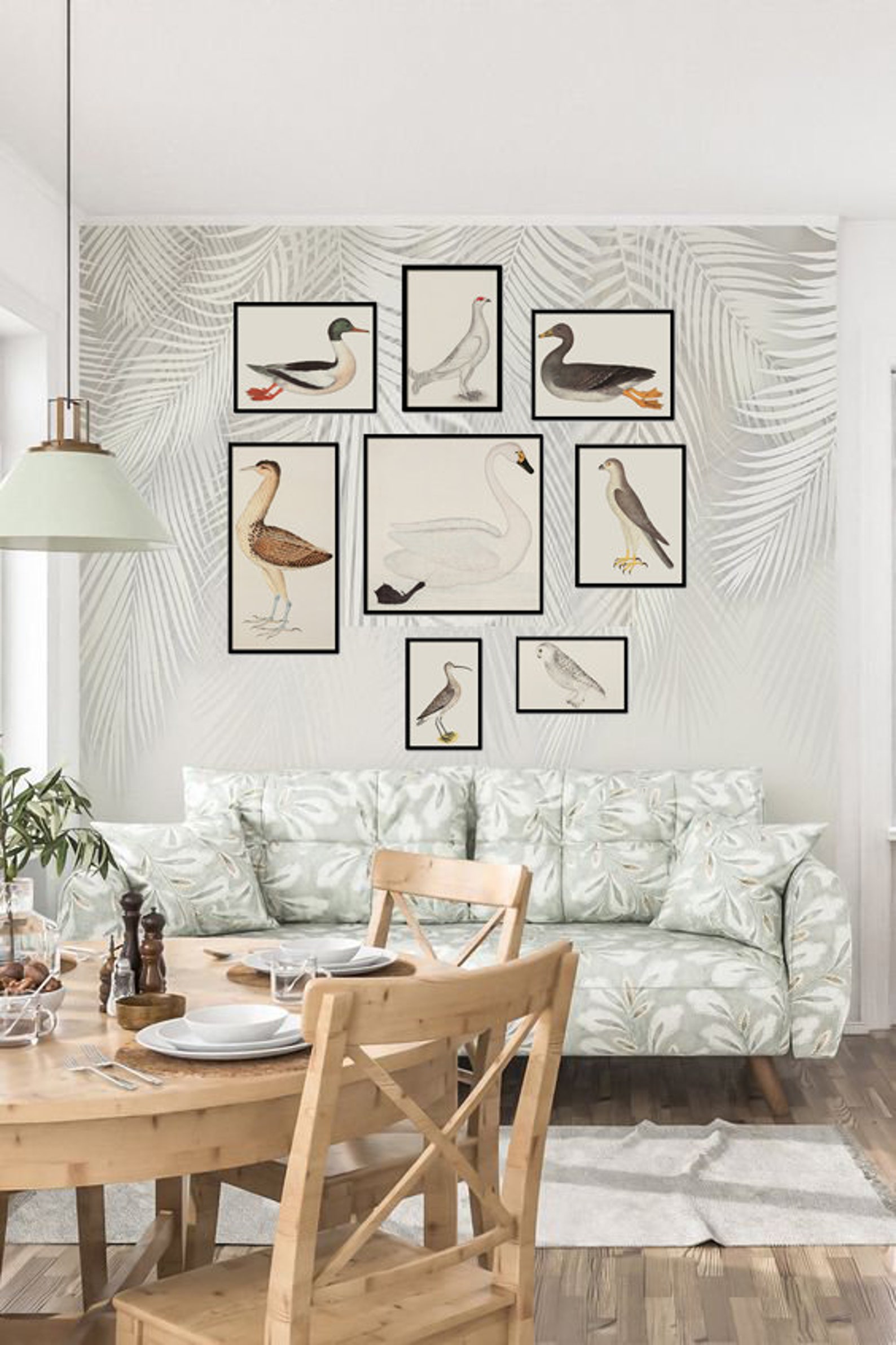Bird Print Set, Birds Wall Art Decor, Vintage Illustration Print Set of ...