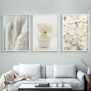 White Flower Print, Flower Photo, Botanical Photo Botanical Illustration Set of 3 Botanical Prints Botanical Wall Art Botanical Posters