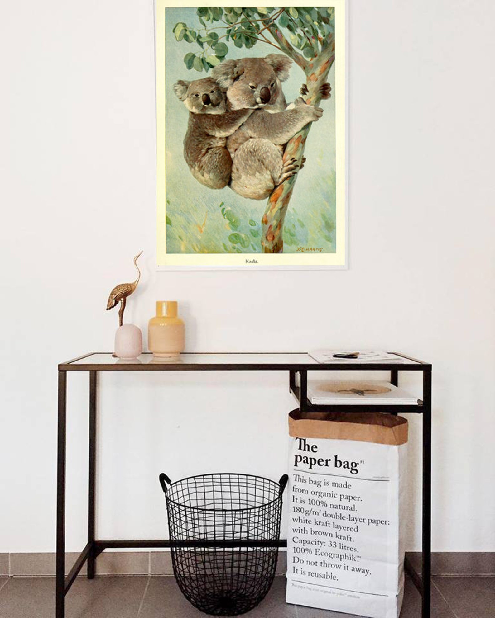 Koala Bear Print Australian Animal Picture Animals Wall Art Etsy